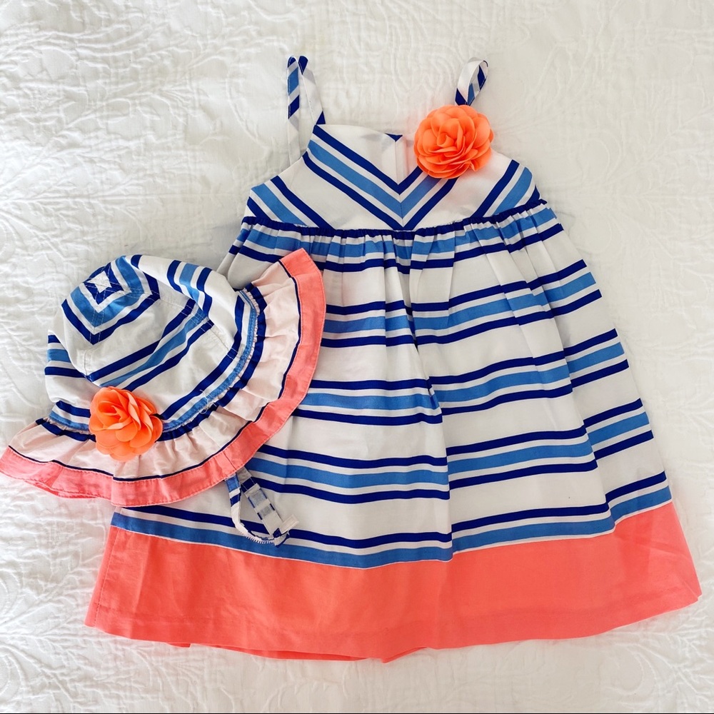 NWT Gymboree Baby Dress & Hat Set